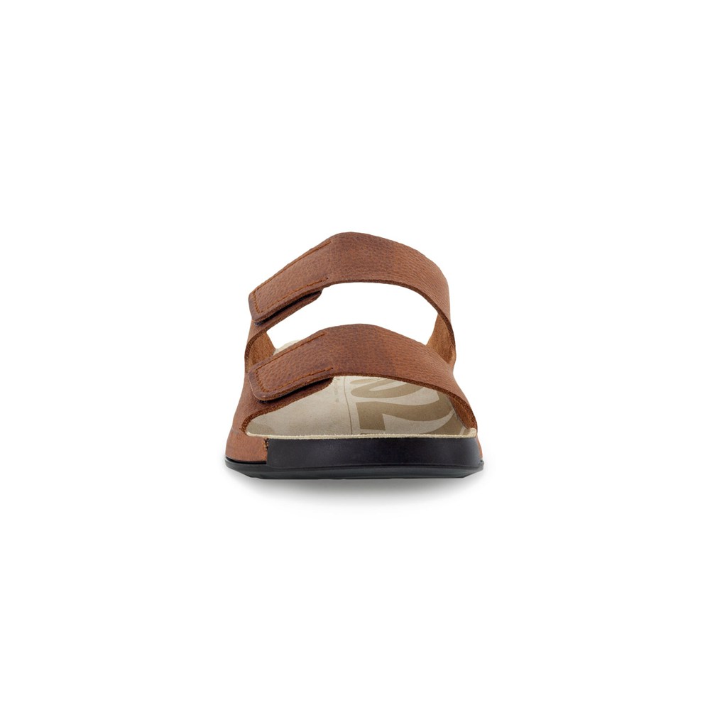 ECCO Mens Sandals Brown - 2Nd Cozmo Flat - AIV-596704